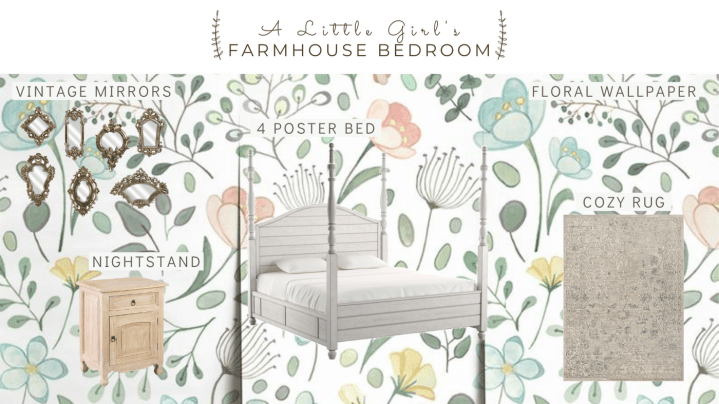 A Little Girl’s Farmhouse&nbsp;Bedroom